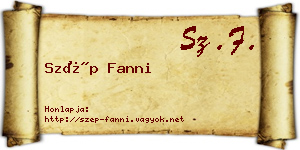 Szép Fanni névjegykártya